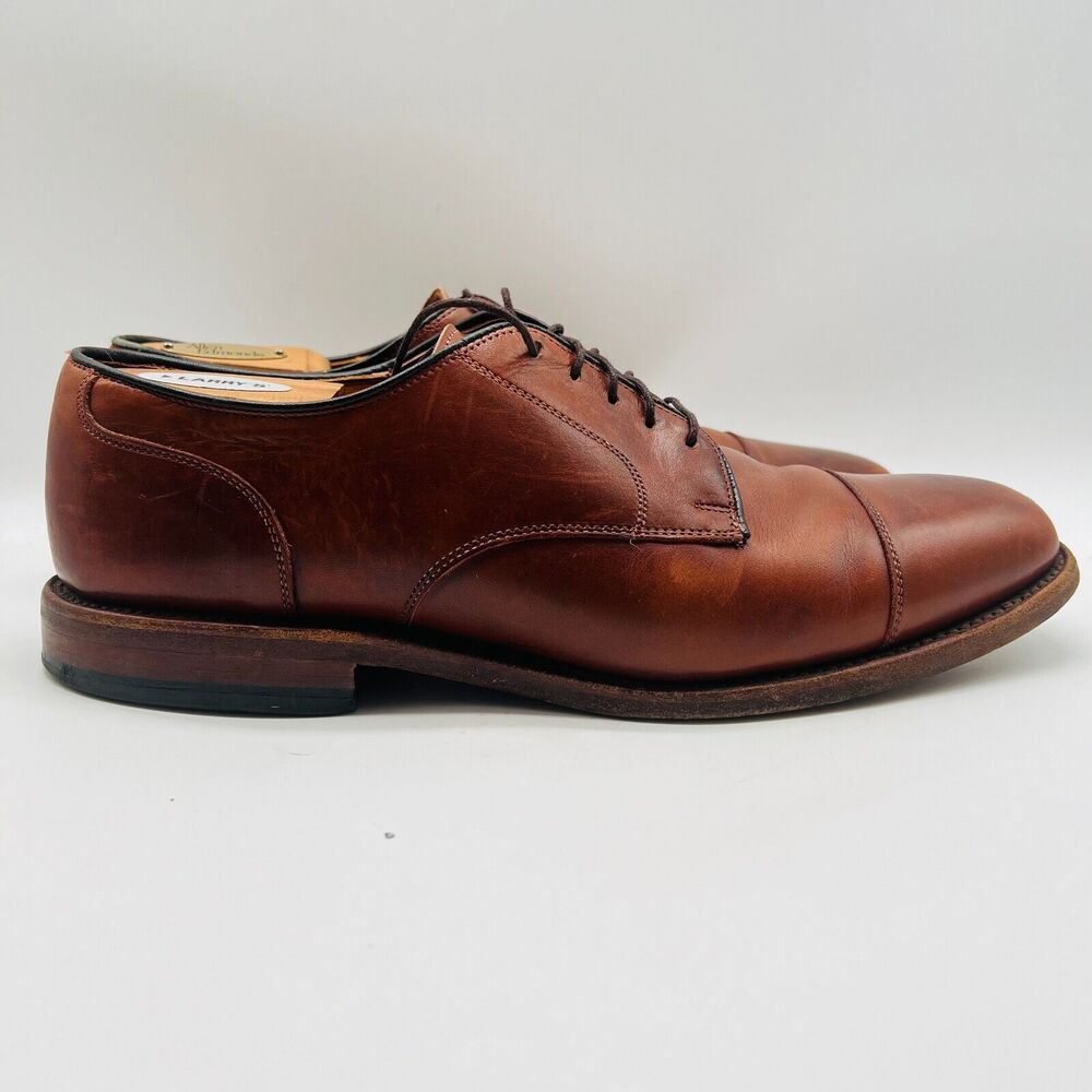 Allen Edmonds Shoes Mens 10 Brown Oxford Leather Cortland Comfort Casual Dress